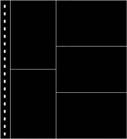 Black 021 5-Pocket Postcard Page