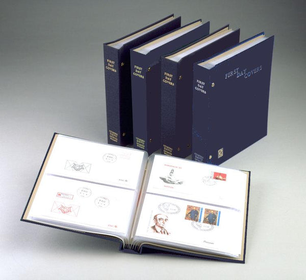 Prophila Album First Day avec 20 Poches pour Pages 1er Jour (FDS) Bleu Prophila Album First Day avec 20 Poches pour Pages 1er Jour (FDS) Bleu