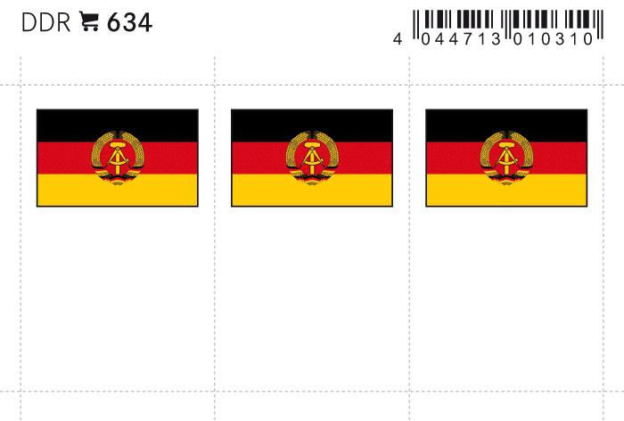 East Germany Flag Labels