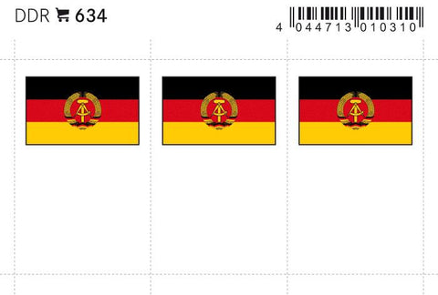 East Germany Flag Labels