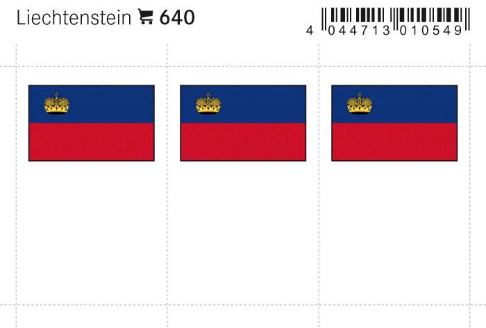 Liechtenstein Flag Labels