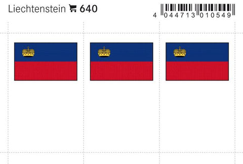 Liechtenstein Flag Labels