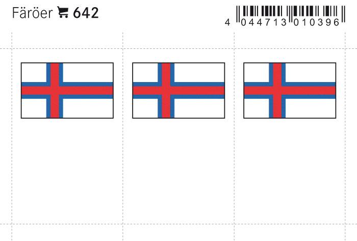Faroe Islands Flag Labels