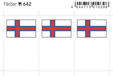 Faroe Islands Flag Labels