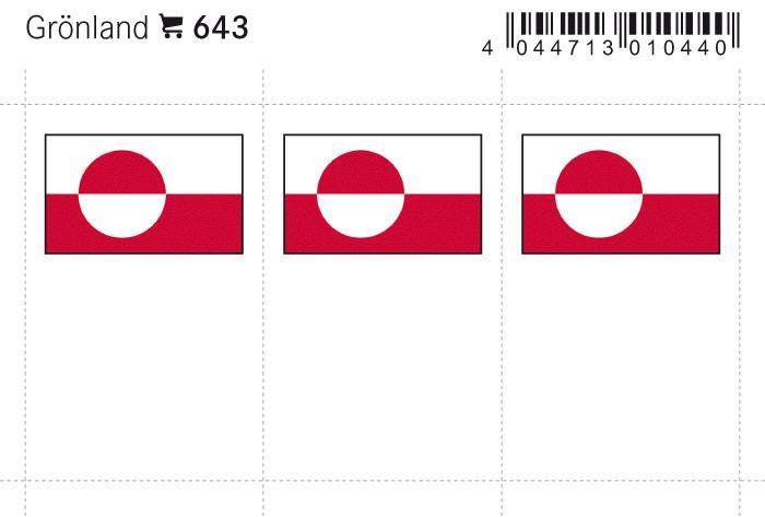 Greenland Flag Labels