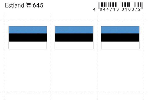 Estonia Flag Labels