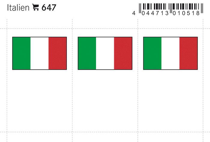 Italy Flag Labels