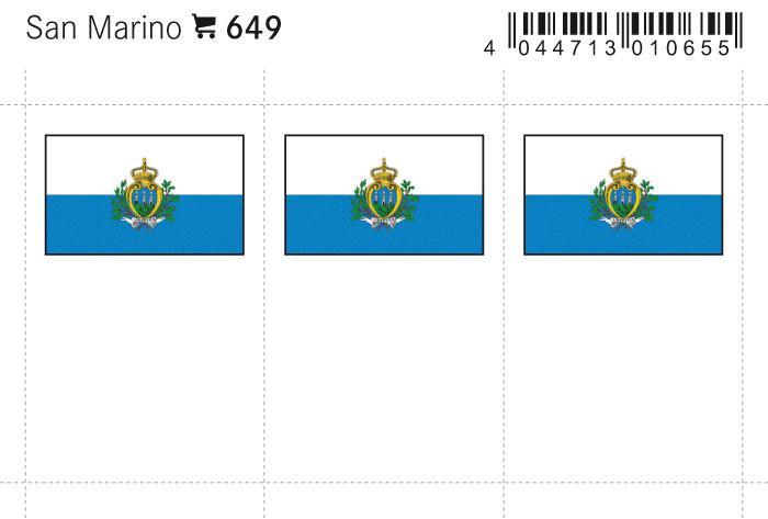 San Marino Flag Labels