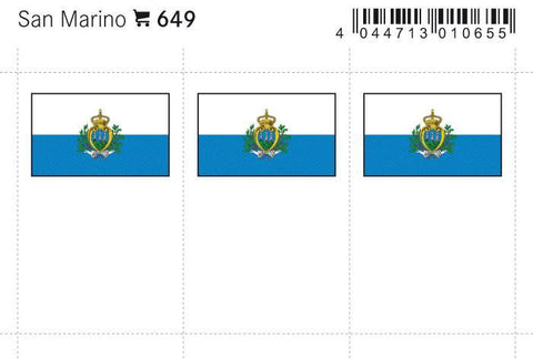 San Marino Flag Labels