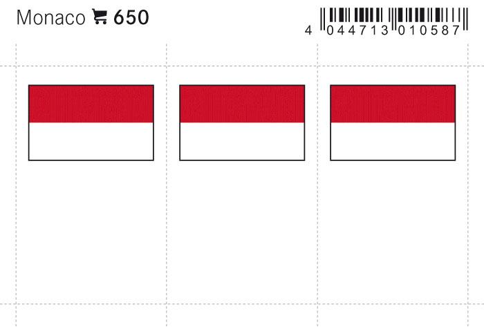 Monaco Flag Labels