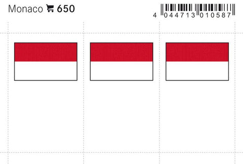 Monaco Flag Labels