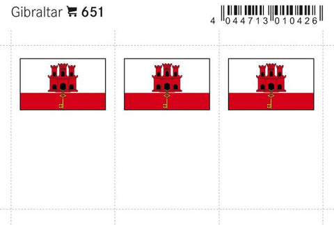 Gibraltar Flag Labels