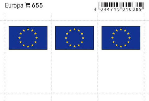 Europe Flag Labels