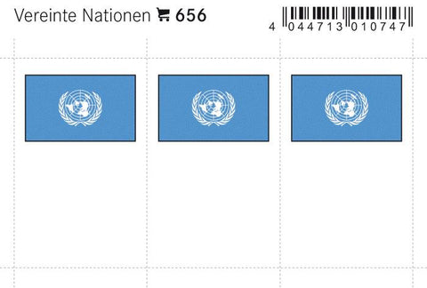 United Nations Flag Labels