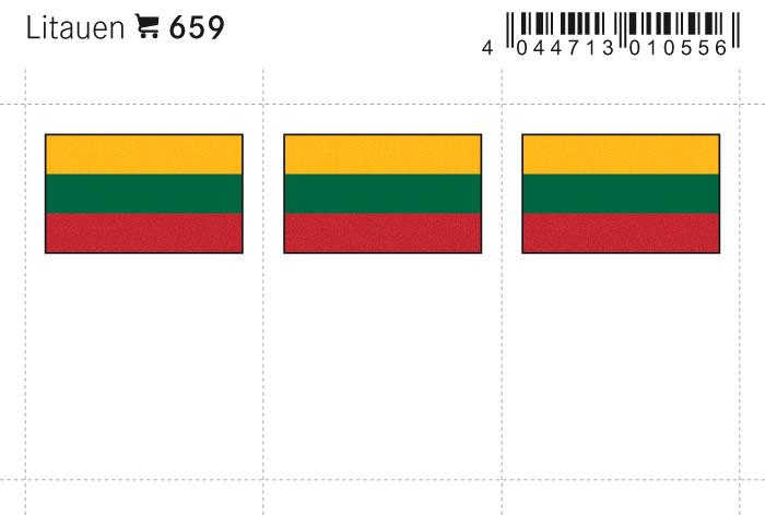 Lithuania Flag Labels