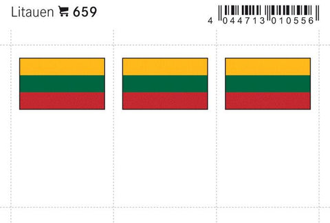 Lithuania Flag Labels
