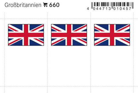 Great Britain Flag Labels