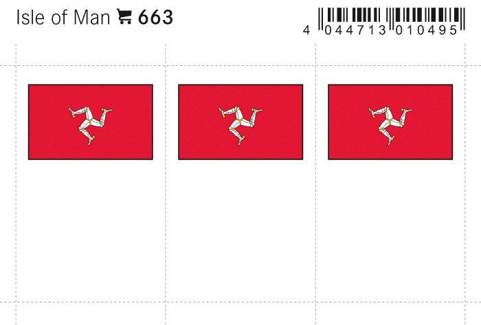 Isle of Man Flag Labels