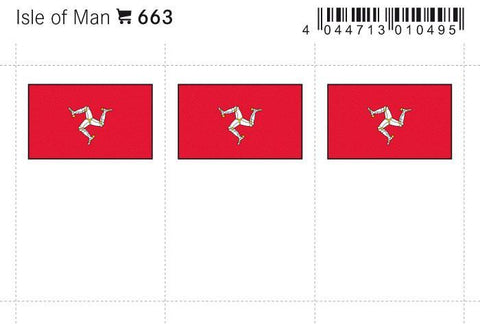 Isle of Man Flag Labels
