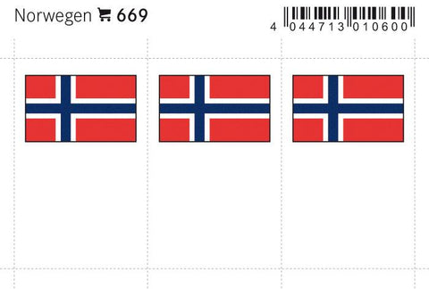 Norway Flag Labels