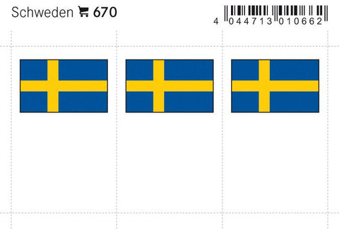 Sweden Flag Labels