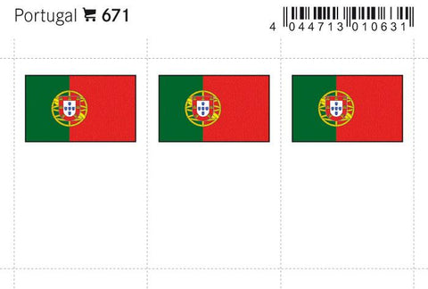 Portugal Flag Labels