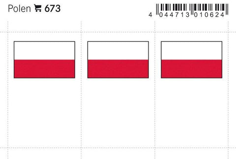 Poland Flag Labels