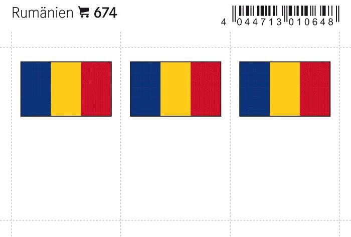 Romania Flag Labels