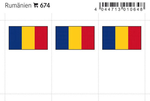 Romania Flag Labels