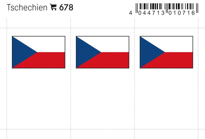 Czech Republic Flag Labels