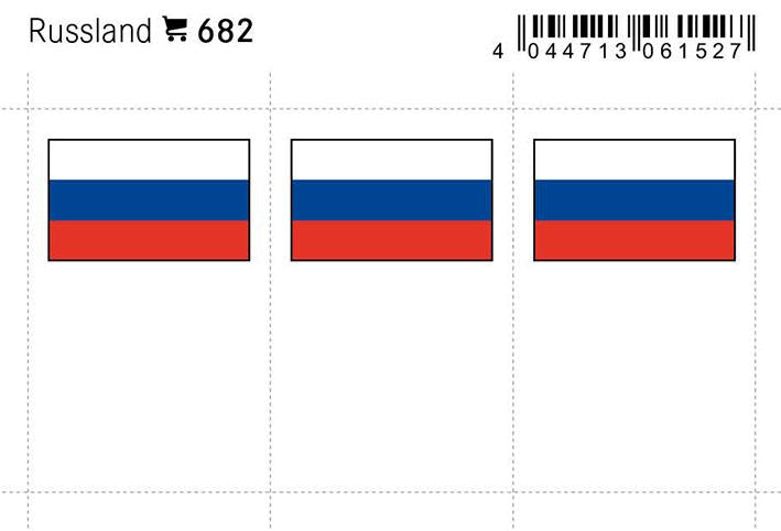 Russia Flag Labels