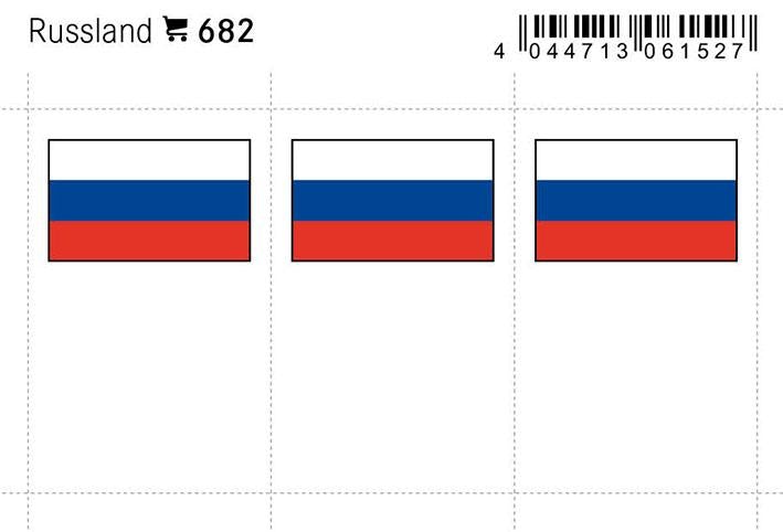 Russia Flag Labels