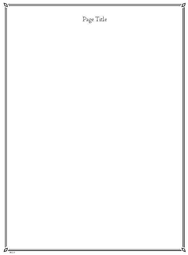 Blank Pages with Title