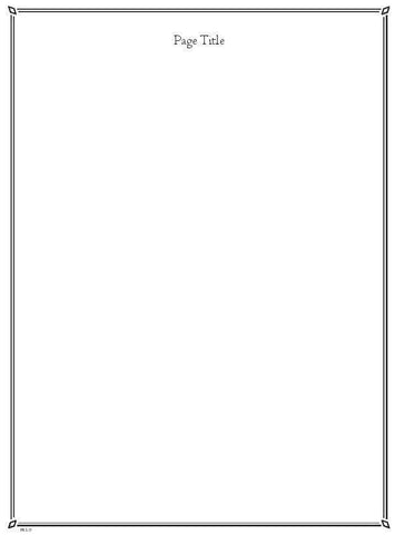 Blank Pages with Title