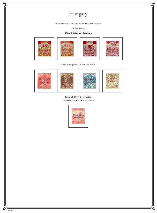 French Colonies, Offices & Europe