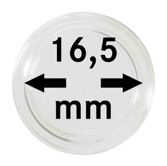 10 Capsule Per Monete SCHULZ – Misura 16,5mm – Protezione Trasparente Per Collezionisti